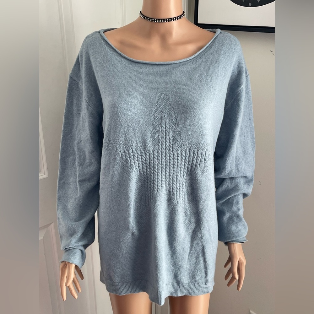 (NWT) Wit & Wisdom Blue Sweater w/ embossed star | Size XL - Picture 1 of 5